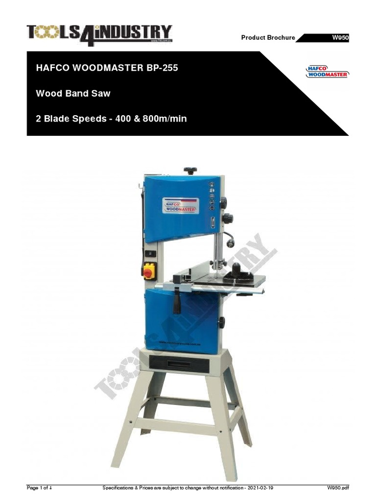 Hafco 2024 woodmaster bandsaw