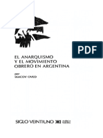 Oved, Iaacov. El Anarquismo y El Movimiento Obrero en Argentina