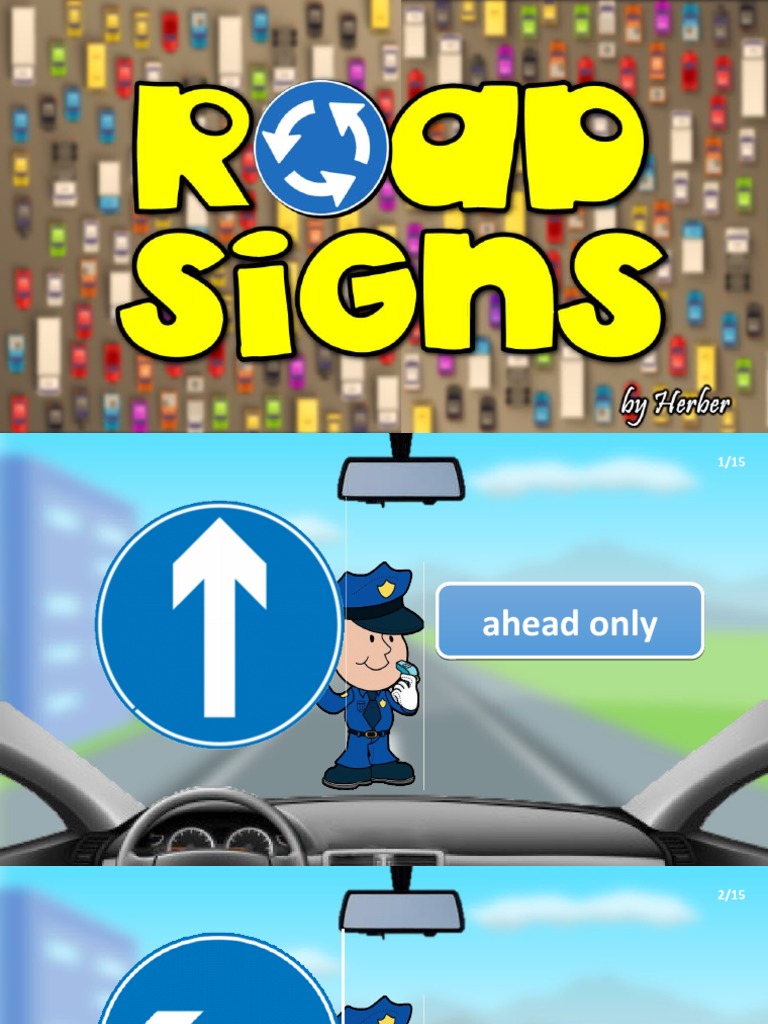 Road Signs Flashcards Games - 111374 | PDF