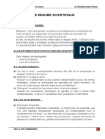 3 - Le Resume Scientifique-Cours