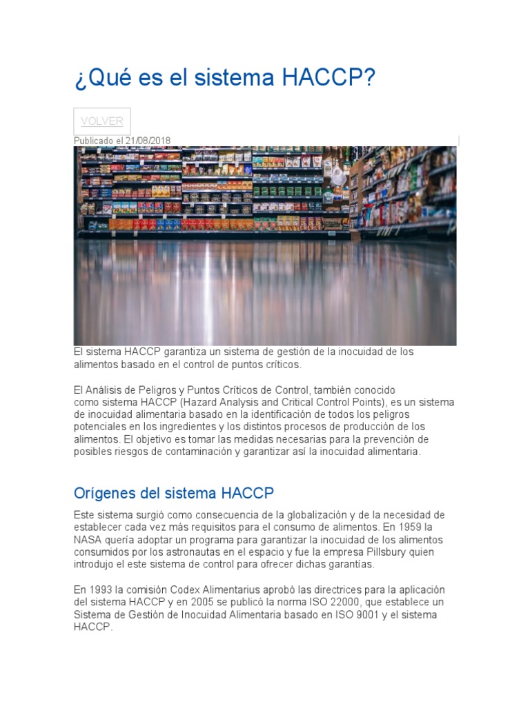 ¿Qué Es El Sistema Haccp , ¿Qué es el sistema HACCP? – YEFW