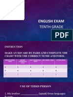 English Exam: Tenth Grade