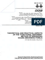 Functional Absorber Method of Arrangigng Sound Absorber Panels (BBC 1987-15)