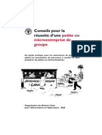 Conseils Pour La Réussite D'une: Petite Ou Microentreprise de Groupe