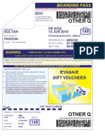 Ryanair Boarding Pass