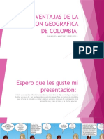 Ventajas de La Posicion Geografica de Colombia