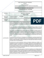 Informe Programa de Formación Complementaria SERVICIO AL CIUDADANO