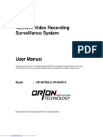 Network Video Recording Surveillance System: Model: OR-iNVR08 & OR-iNVR16