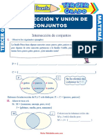 Intersección y Unión de Conjuntos para Tercer Grado de Primaria