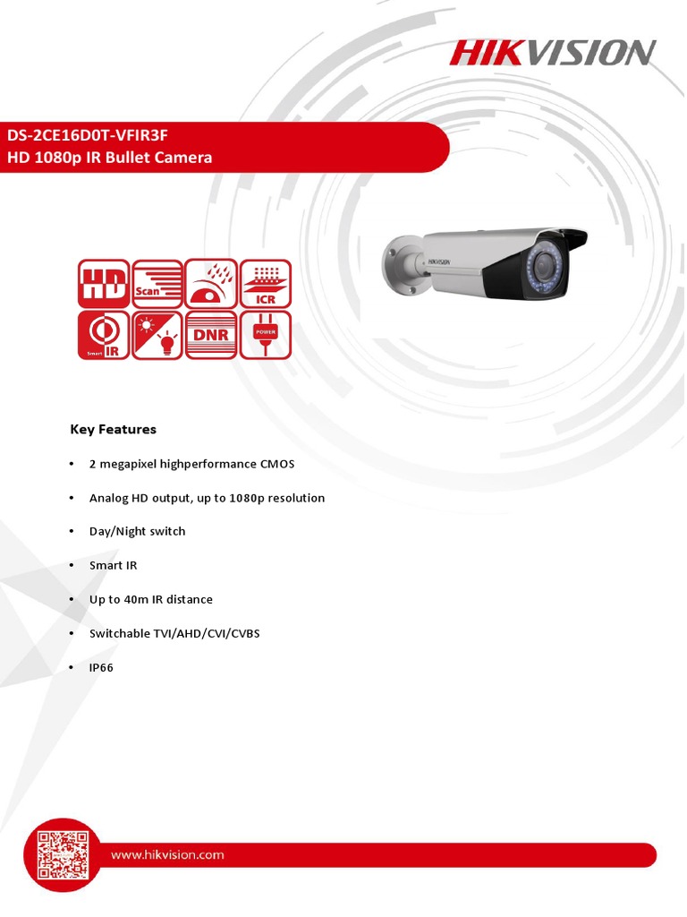 HD 1080p IR Bullet Camera Specs | PDF