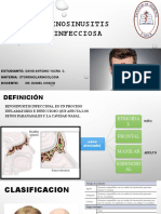 Rinosinusitis infecciosa: causas, síntomas y tratamiento