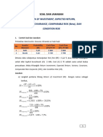 Soal Dan Jawaban Return Investment, Epected Return, Varians, Covarians, Conditio