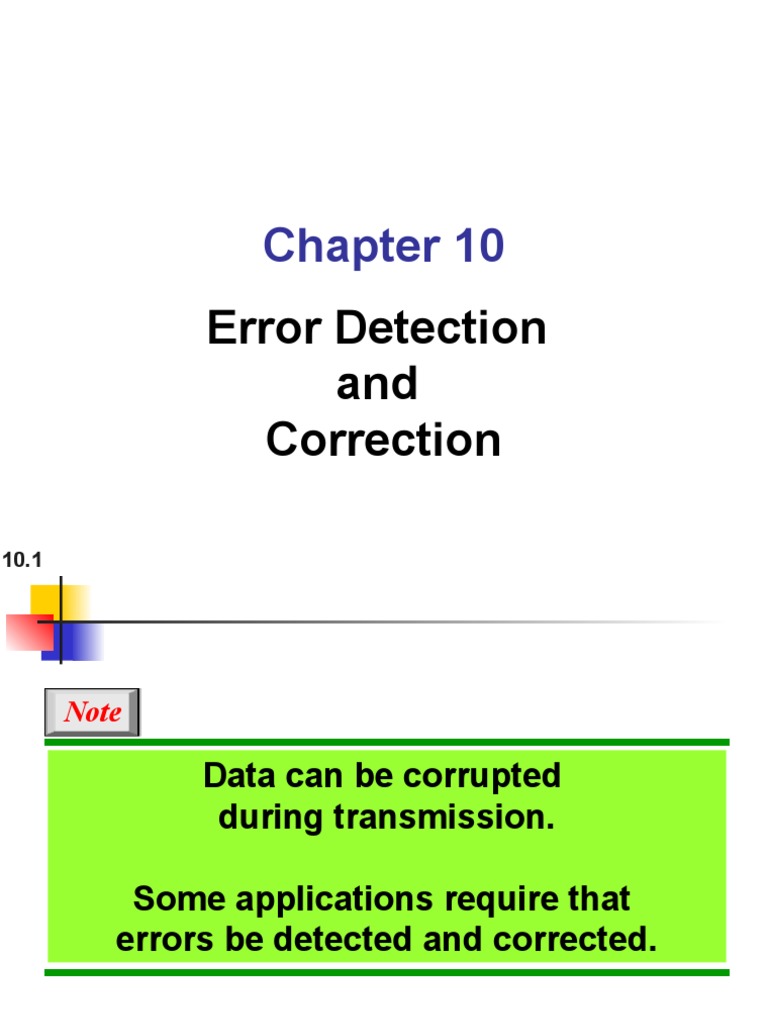 Error Detect and Correct PDF Error Detection And Correction