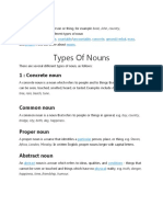 Types of Nouns: 1: Concrete Noun