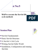 Assignment No:5: WAP To Execute The Servlet Life Cycle Methods