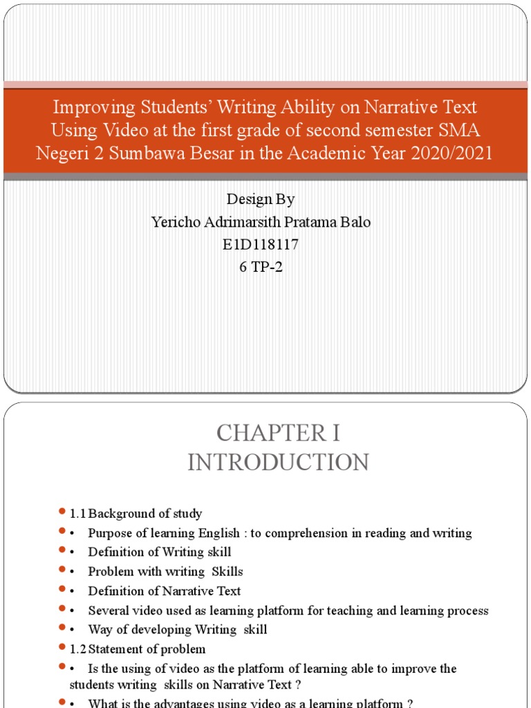 Improving Students' Writing Ability On Narrative Text | PDF | Reading ...