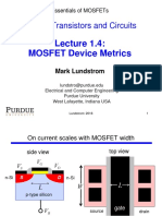 Unit 1: Transistors and Circuits: MOSFET Device Metrics