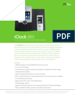 Iclock 880: Access Control and Time & Attendance Reader