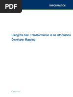 Using The SQL Transformation in An Informatica Developer Mapping