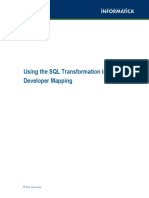 Using The SQL Transformation in An Informatica Developer Mapping