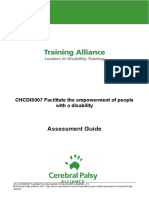 Assessment Guide: CHCDIS007 Facilitate The Empowerment of People With A Disability