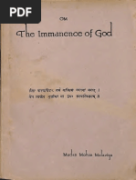 The Immanence of God Madan Mohan Malaviya Text