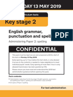 STA198228e 2019 ks2 English GPS Administering Paper2 Spelling