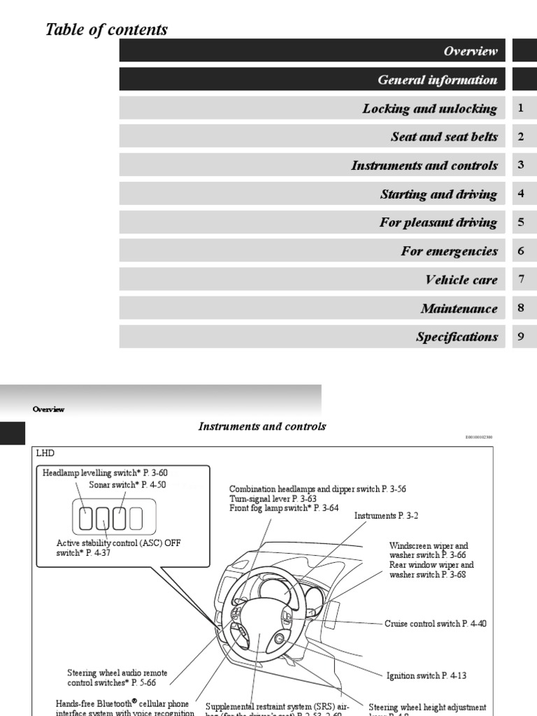 2007 MITSUBISHI OUTLANDER OWNERS MANUAL intelligence overview