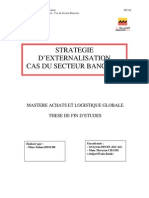 Stratégie D'externalisation Cas Du Secteur Bancaire - AWB