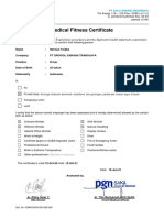 Medical Fitness Certificate Herman Toijiba