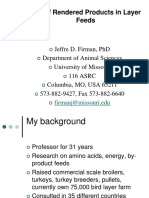 Use of Rendered Products in Layer Feed Formulation