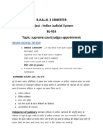 BALLB X SEM INDIAN JUDICIAL SYSTEM BL 914 Lecture On Supreme Court