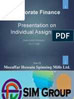Corporate Finance: Presentation On Individual Assignment
