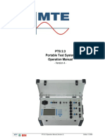 PTS 2.3 Portable Test System Operation Manual: - Version 4