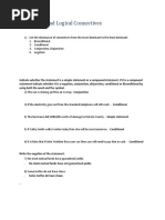 Statements and Logical Connectives Worksheet