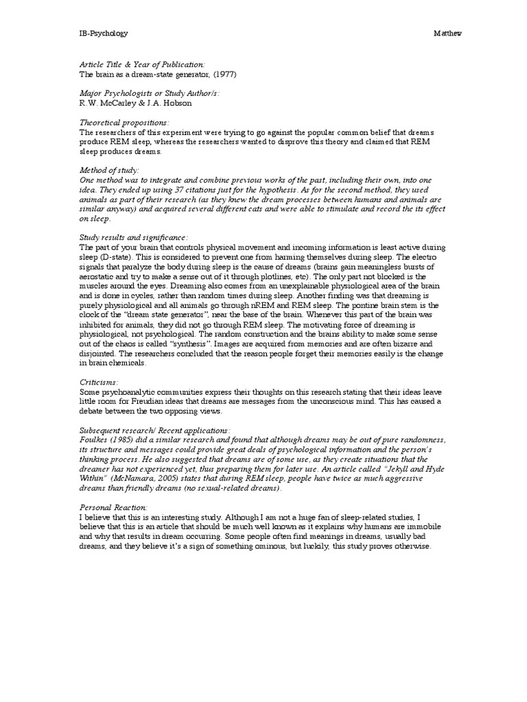 Dream State Generator Insights | PDF | Rapid Eye Movement Sleep | Dream