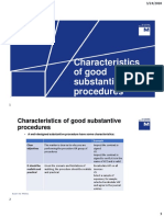 Characteristics of Good Substantive Procedures