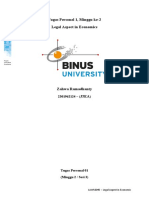 Tugas Personal 1, Minggu Ke-2 Legal Aspect in Economics