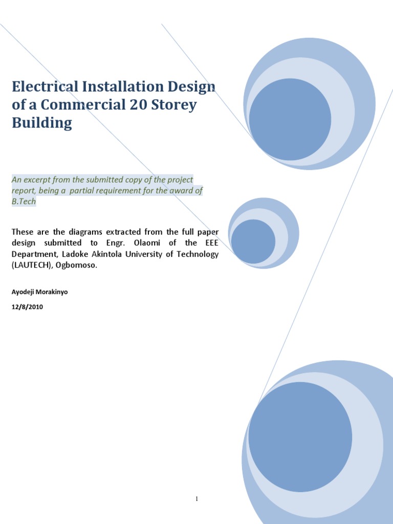 Electrical Design for 20-Storey Building | PDF | Switch | Fuse (Electrical)