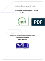 Organizational Analysis Report Pakistan Telecommunication Company Limited (PTCL)