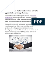 Valencia Anuncios Clasificados de Servicios Calificados y Garantizados Servicios Profesionales