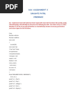 Dsa Assignment 2 Drashti Patel 19BCE0602