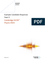 Example Candidate Responses: Cambridge IGCSE Physics 0625