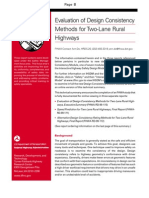 Evaluation of Design Consistency Methods For Two-Lane Rural Highways