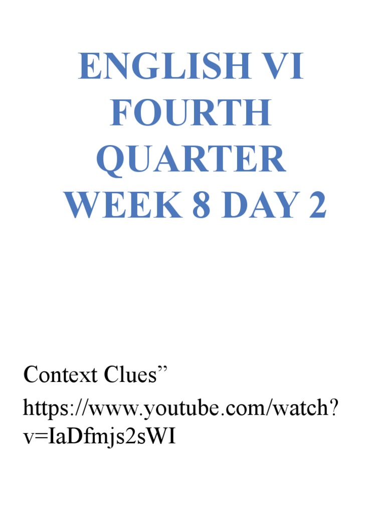 4TH Week 8 Day 2 | PDF | Cutlery | Science
