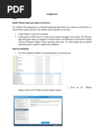 Assignment: Task 1 Install Vmware Client and Connect To The Server