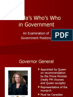 Canada's Who's Who in Government: An Examination of Government Positions