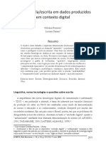 A relação fala/escrita em chats online