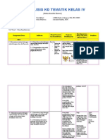 Analisis KD Khusus Tema 5 Kelas Iv