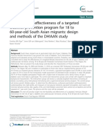 Feasibility and Effectiveness of A Targeted Diabetes Prevention Program For 18 To 60-Year-Old South Asian Migrants: Design and Methods of The DH!AAN Study